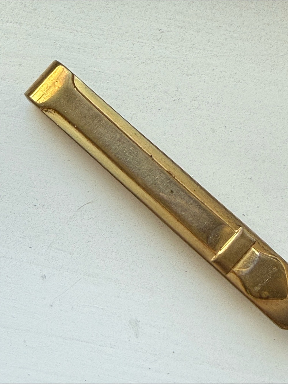 Vintage Anson gold toned Money Clip Tie Bar, Mens Jewelry, Tie Accessory